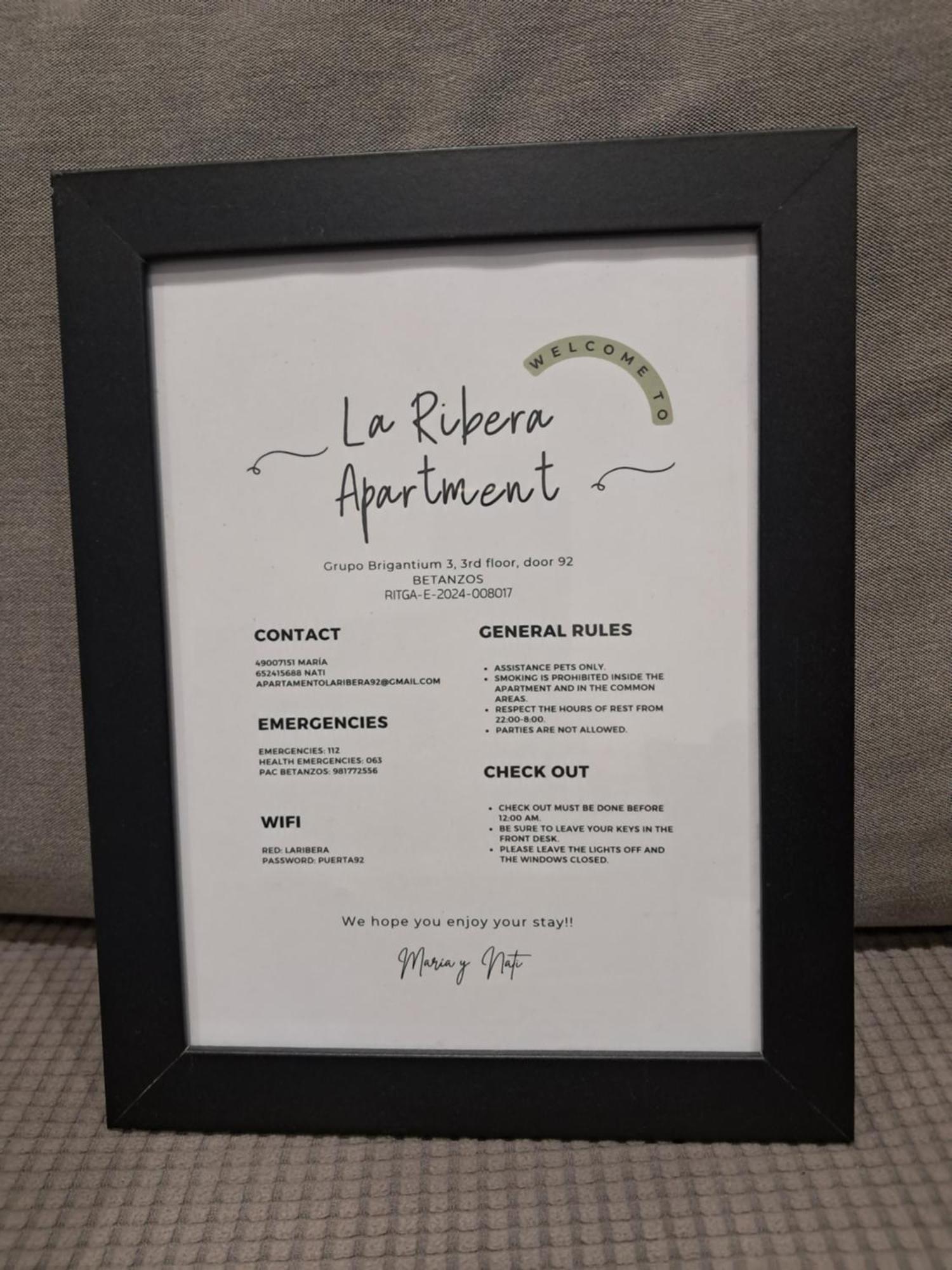 Apartamento La Ribera 贝坦索斯 外观 照片